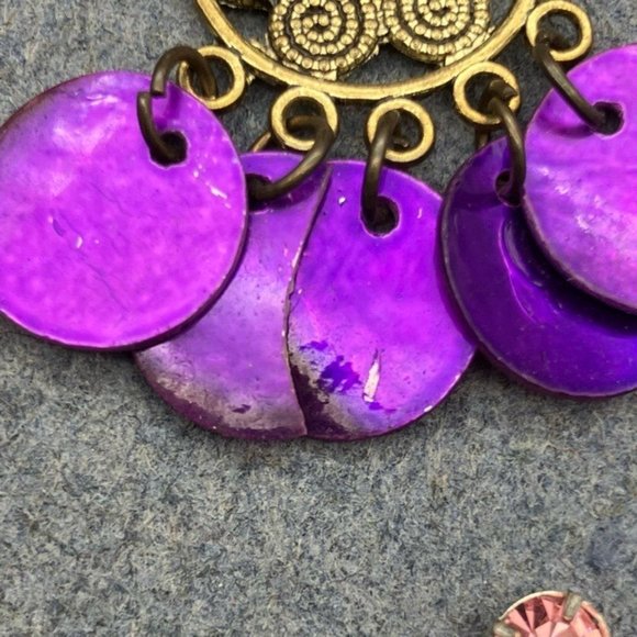 Pendant Charm Dangle Lot Pink Purple Silver Gold DIY Craft Repurpose Upcycle - Picture 6 of 12